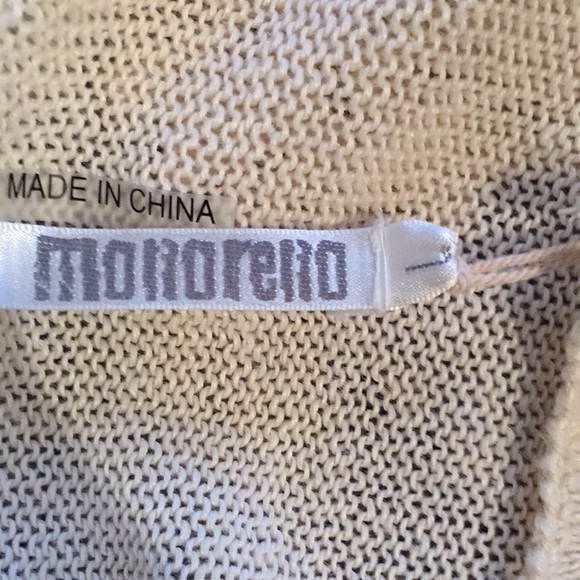 NWOT Monoreno Ivory Lace Trim Long Sweater - Picture 9 of 13